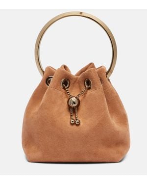 Jimmy Choo Sac Bon Bon Small En Daim - Marron