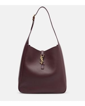 Saint Laurent Schultertasche Le 5 A 7 Large Aus Leder - Lila