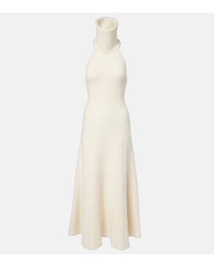 Magda Butrym Maxikleid Aus Wolle, Seide Und Kaschmir - Weiß