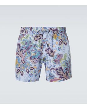 Etro Bedruckte Badeshorts - Blau