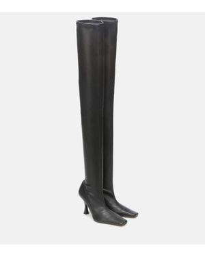Proenza Schouler Overknee-Stiefel Aus Lederimitat - Schwarz