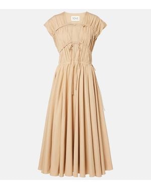 TOVE Midikleid Ceres Aus Baumwolle - Natur