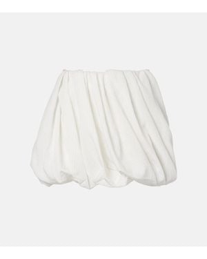 JW Anderson Minifalda Globo Con Raya Diplomatica - Blanco