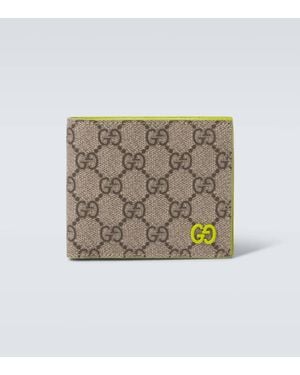 Gucci Gg Faltbrieftasche Mit Lindgrüner Innenseite - Braun