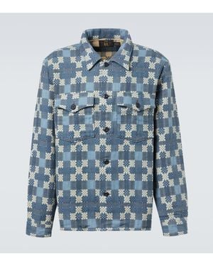 RRL Surchemise En Coton A Carreaux - Bleu