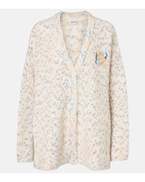 Loewe Anagram Cardigan - White