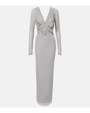 Christopher Esber Maxikleid Molded Venus Aus Mesh - Grau