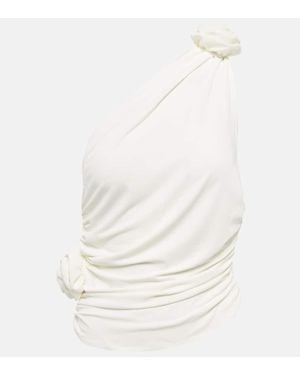 Magda Butrym One Schulter -Trikot -Top - Weiß