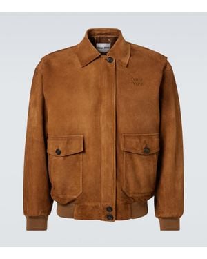 Miu Miu Blouson Aus Veloursleder - Braun