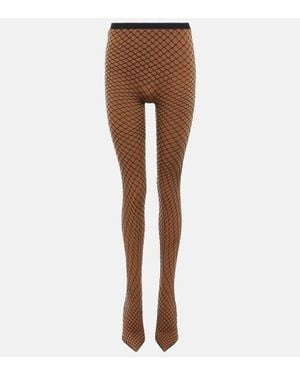 Balenciaga Pantaloni Con Stampa - Marrone