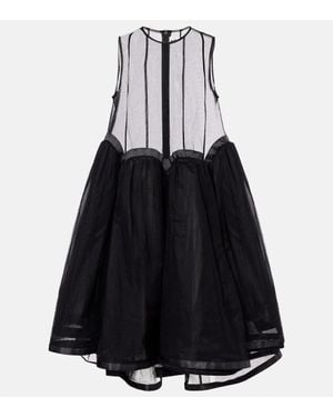 Noir Kei Ninomiya Robe Midi En Tulle - Noir