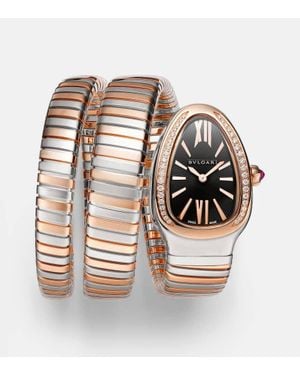 BVLGARI Uhr Serpenti Tubogas Mit 18Kt Rosegold, Diamanten Und Rubellit - Mettallic