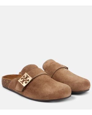 Tory Burch Slippers Mellow Aus Veloursleder - Braun