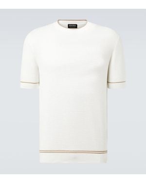 ZEGNA T-Shirt Aus Baumwolle - Weiß