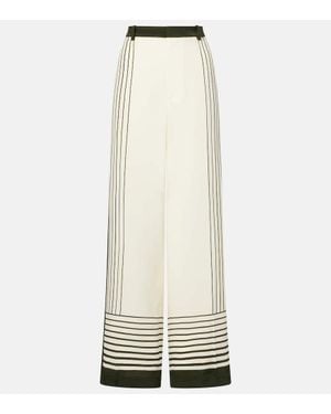 SIR. Weite Hose Leilana Aus Crepe De Chine - Natur
