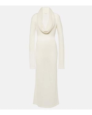 Magda Butrym Alpaca-Blend Knitted Maxi Dress - White
