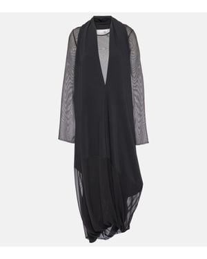 MM6 by Maison Martin Margiela Draped Midi Dress - Blue