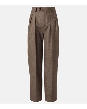Loro Piana Pantaloni A Gamba Larga - Marrone