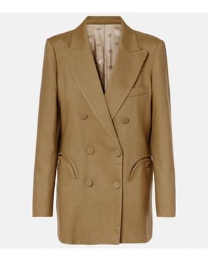 Blazé Milano Everyday Linen, Wool, And Mohair Blazer - Natural