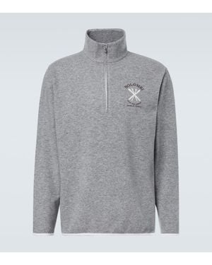 Brunello Cucinelli Sweat-Shirt En Cachemire Et Coton Melanges - Gris