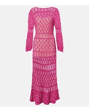 Anna Kosturova Vestido Largo Jennifer De Croche - Rosa
