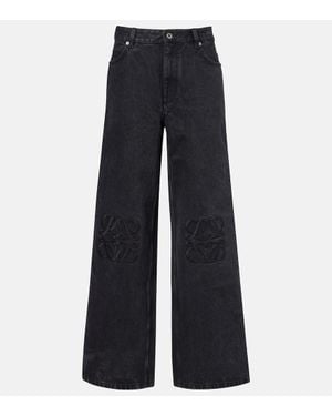 Loewe Jeans Anagram A Gamba Larga - Blu