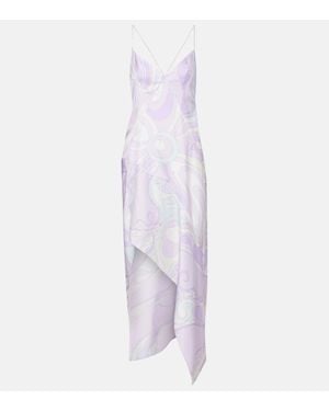 PUCCI Maxikleid Marmo Aus Seiden-Twill - Lila