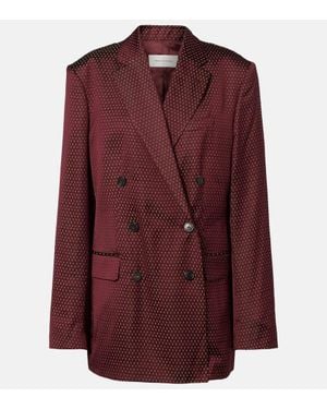 Dries Van Noten Polka-Dot Double-Breasted Blazer - Red