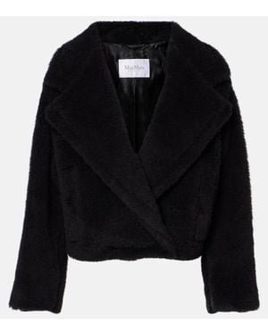Max Mara Oggeri Alpaca, Wool, And Silk Teddy Coat - Black