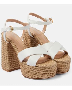 Gianvito Rossi Plateausandalen Aus Leder - Mettallic