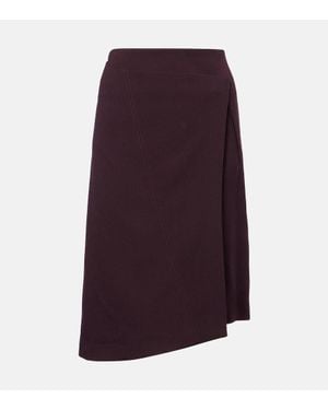 Victoria Beckham Wrap Midi Skirt - Purple