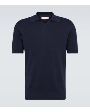Brunello Cucinelli Polohemd Aus Baumwolle - Blau