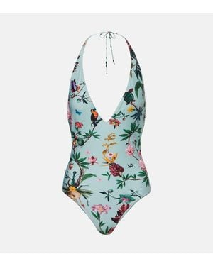 La DoubleJ Bedruckter Badeanzug - Grün