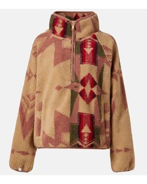 The Upside Bedruckter Pullover Harlow Aus Fleece - Braun