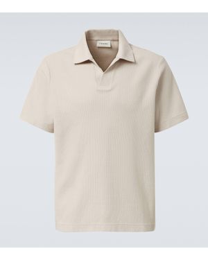 FRAME Cotton Pique Polo Shirt - Natural