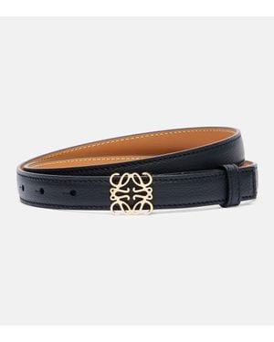 Loewe Anagram Leather Belt - Blue