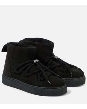 Inuikii Schneestiefel Classic Low Aus Veloursleder - Schwarz