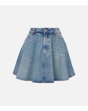 Ami Paris Denim Miniskirt - Blue