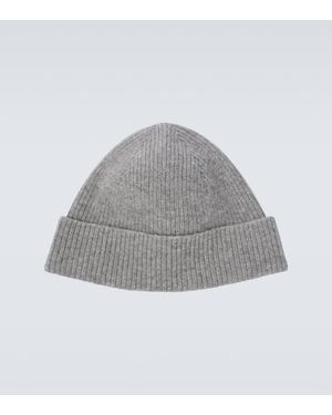 ZEGNA Ribbed-Knit Cashmere Beanie - Grey