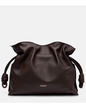 Loewe Clutch Flamenco Medium Aus Leder - Schwarz