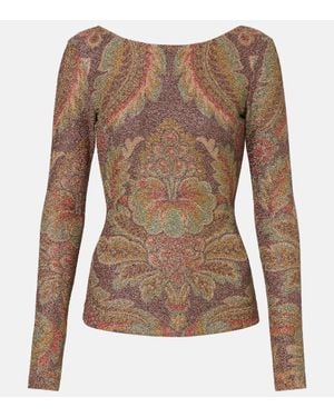 Etro Printed Top - Brown