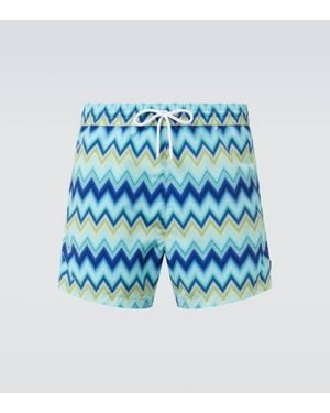 Missoni Zigzag Swim Trunks - Blue