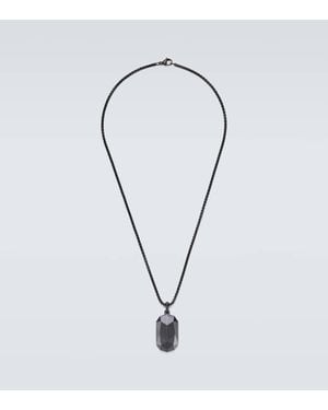 David Yurman Halskette Aus Sterlingsilber Mit Titan - Blau