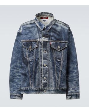 Junya Watanabe X Levi's Oversize-Jeansjacke - Blau