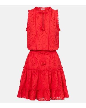 Poupette Vestido Corto Clara De Algodon - Rojo
