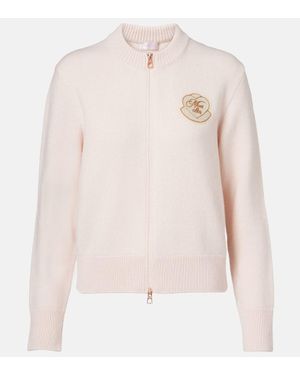 Moncler Wool And Cashmere-Blend Jacket - Pink