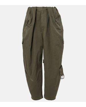 Loewe Cotton Cargo Pants - Green