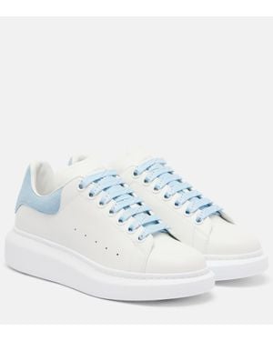 McQueen Oversized Leather Sneakers - White