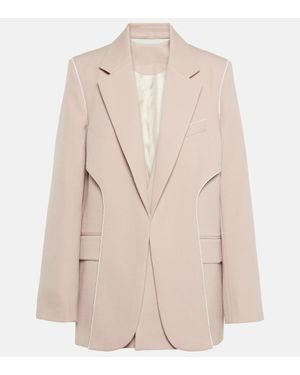 Victoria Beckham Double Panel Single-Breasted Blazer - Natural