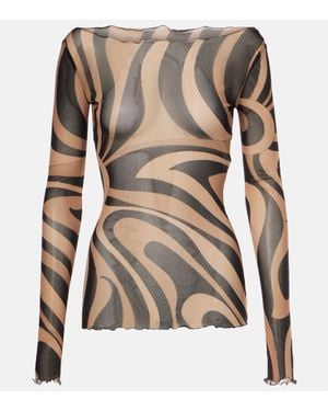 PUCCI Top Marmo Aus Tuell - Braun